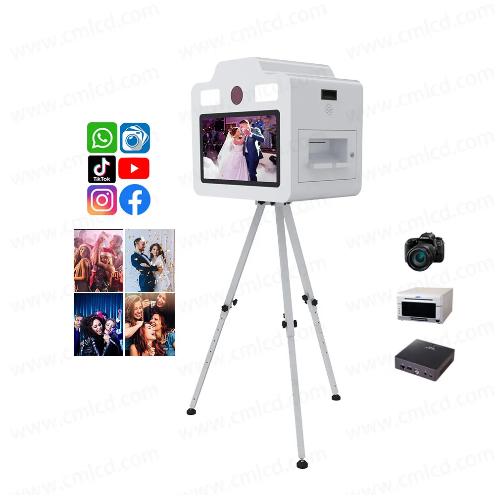 Simple Installation Inch Instant DSLR Camera DNP620 DNP RX1 HITI P525L  Printer Adapted Selfie Photo Booth Box
