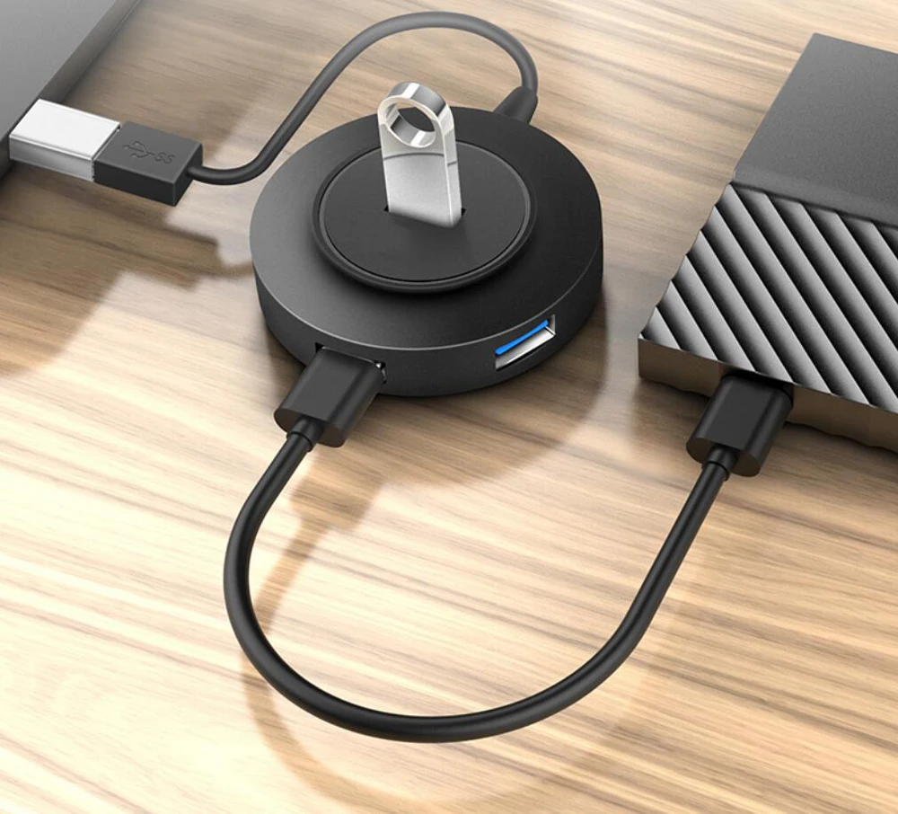 
 USB к USB 2,0, 4 порта USB 3,0 Ультра-мини концентратор, портативный концентратор данных с длинным кабелем 0,25 м/1 м/1,5 м/2 м для мобильного жесткого диска для OS X  