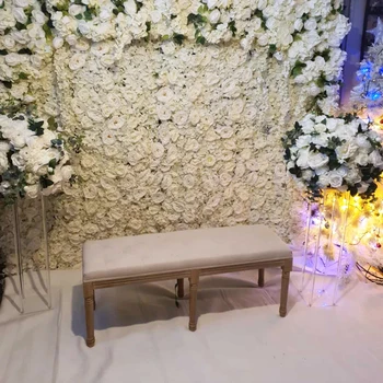 GIGA 8x8ft hanging background artificial white rose hydrangea flower wall for wedding stage decoration