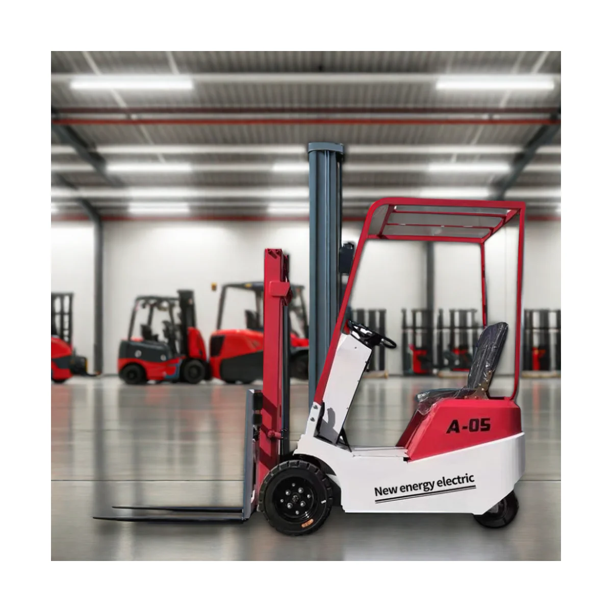 2024 NASEDI China Mini Telescopic Electric Forklift Small Three-Wheeled Truck Restaurants Manufacturing Plants Farms Home Use