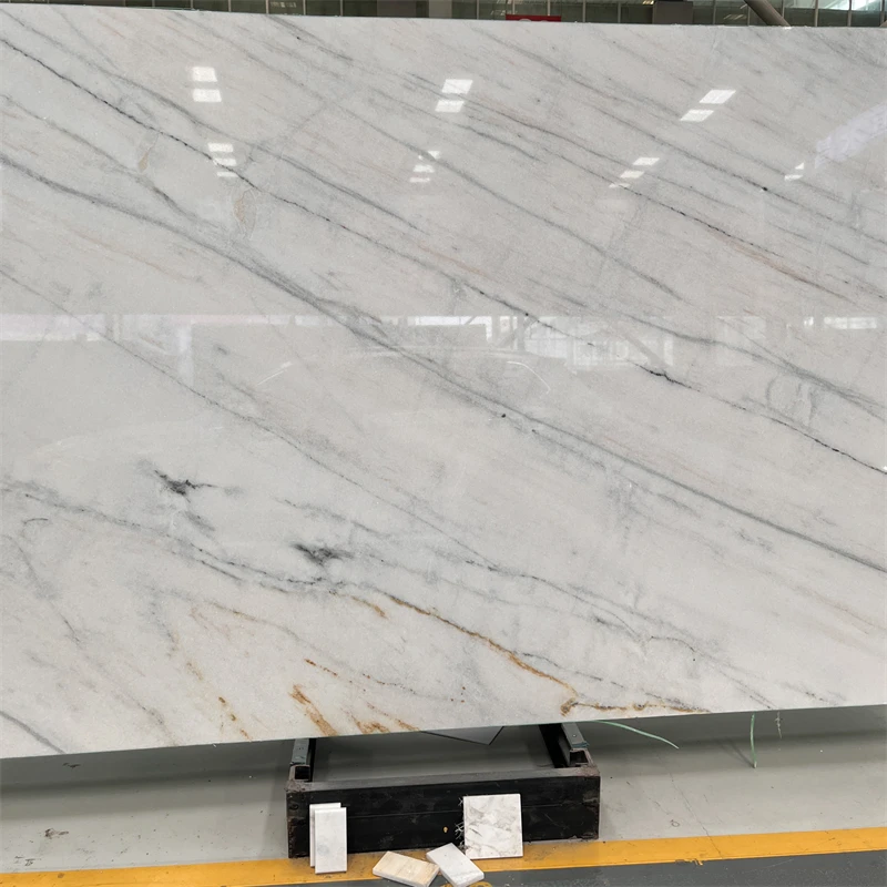 product factory price china diao white marble slab with black veins china new panda white marble tiles for wall decor-1