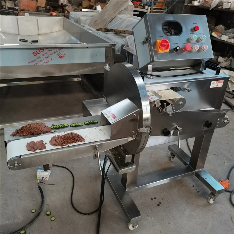 Cooked Meat Slicing Machine Electric Biltong Cutter Meat Cutting Slicer Automatic Ham Slicing Machine