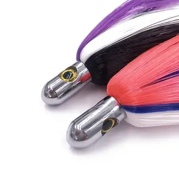 CHEERY 6.5inch Brass Bullet Head Triple Colors Metal Hair Skirt Island Lure Fishing Lure for Saltwater Fish 50g – Metal Jig – view 5