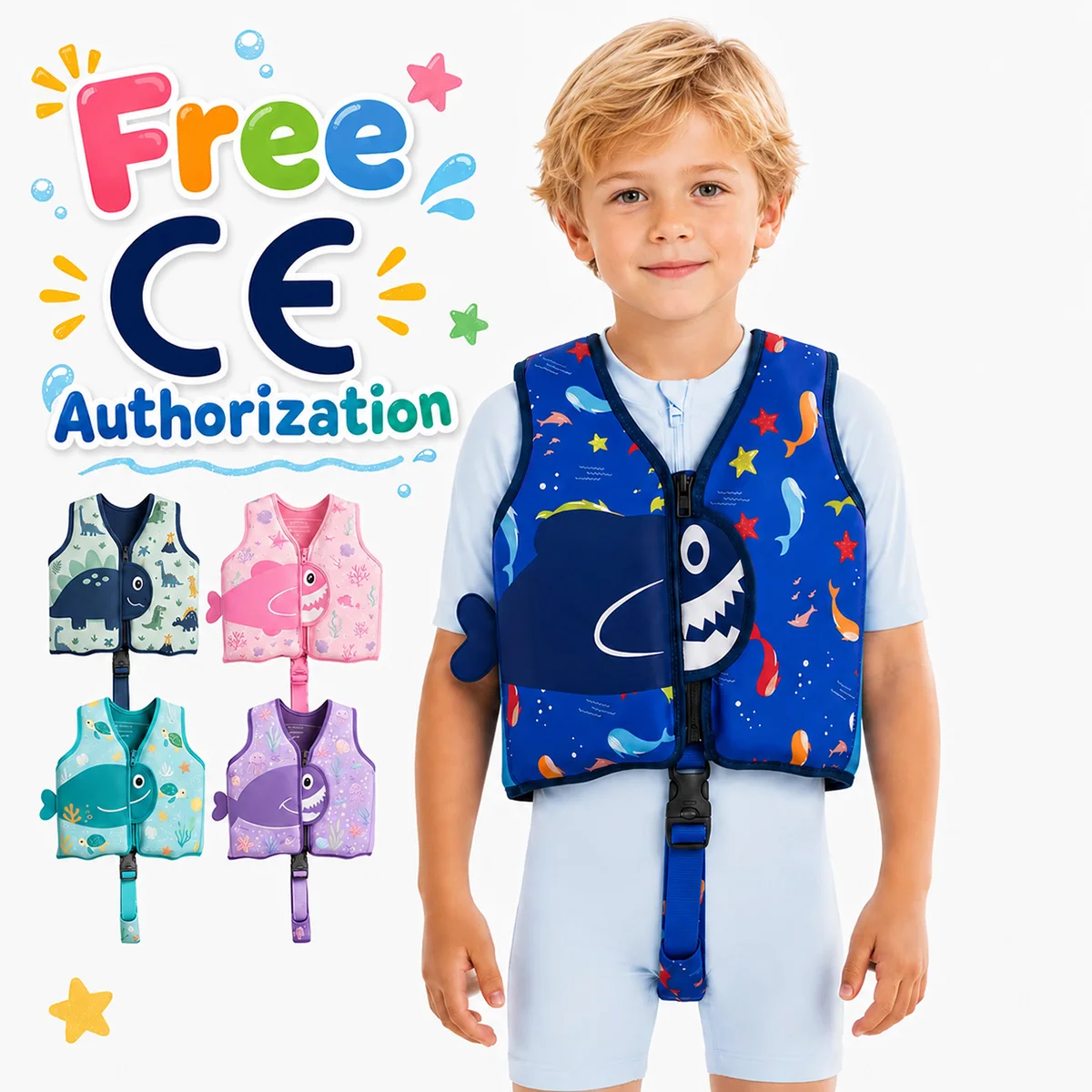 Children's Safety Life Jacket Toddler Beach Pool Buoyancy Aid Kids Floatie Swim Vest Boys Girls Sea Beach Water Sports Accessory