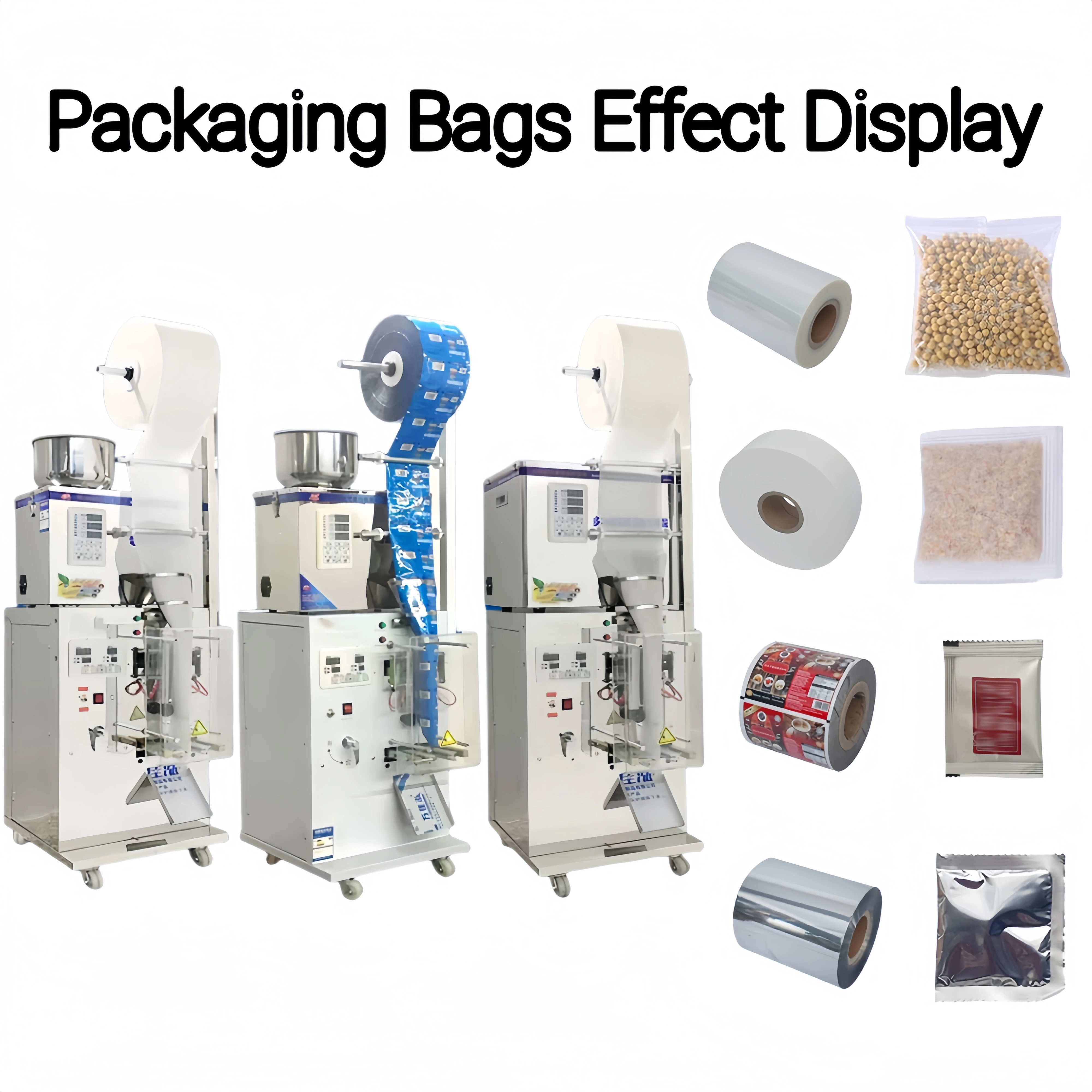 Auto Bag Sealing Coffee Packaging Spice Sachet Automatic Pouch Packing Powder Filling Food Granule Packing Machine