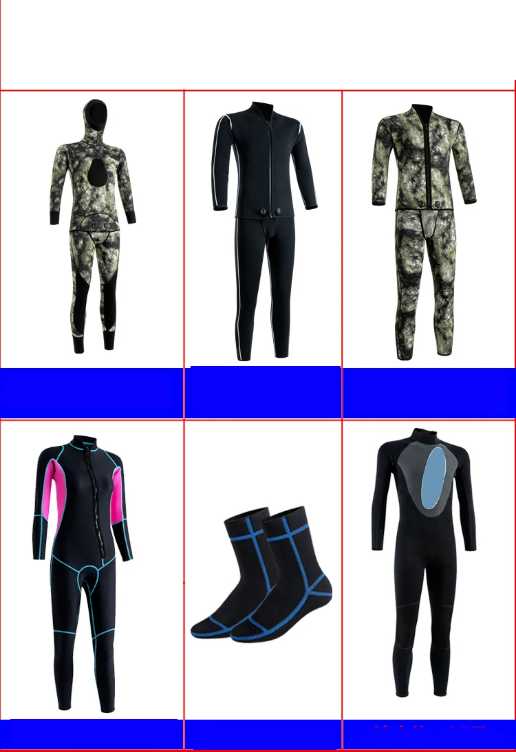 Custom 3mm 5mm Diving Suit Thickened Camouflage Fishing Suit Warm And
