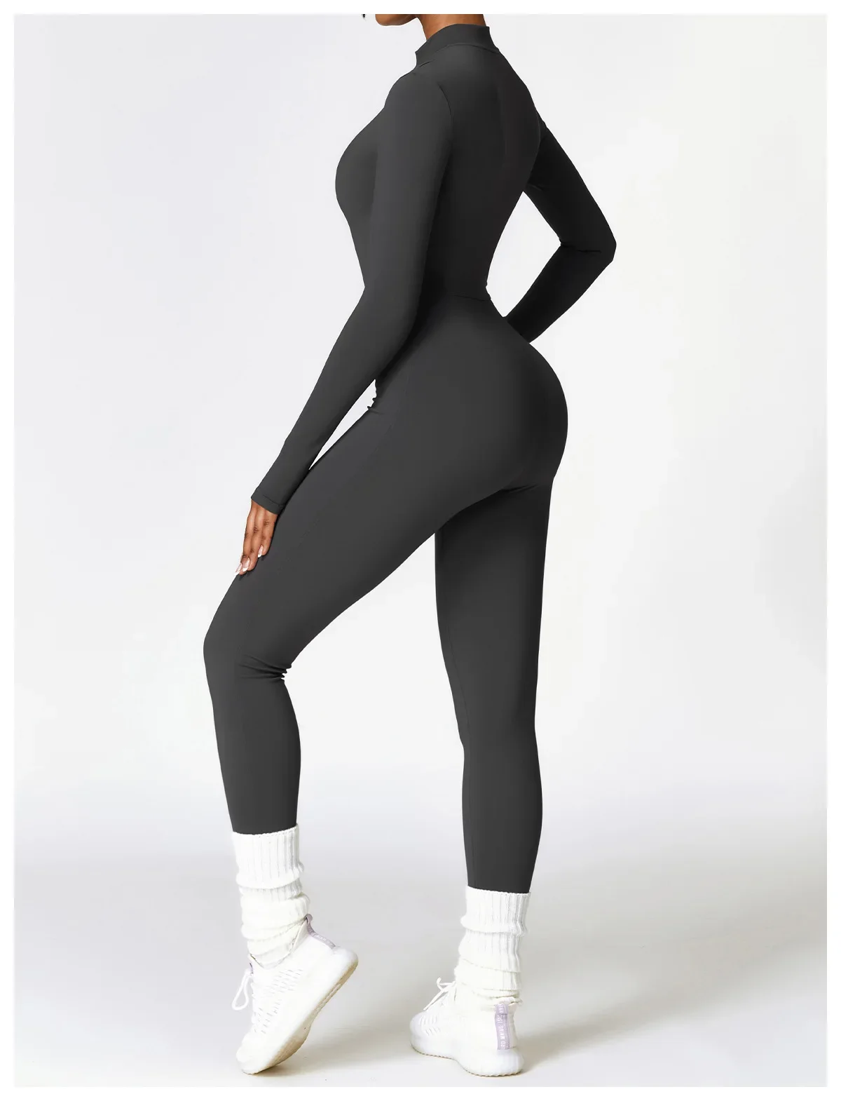 Yoke Custom One Piece Yoga Bodysuit Women Long Sleeve Fitness Jumpsuit ...