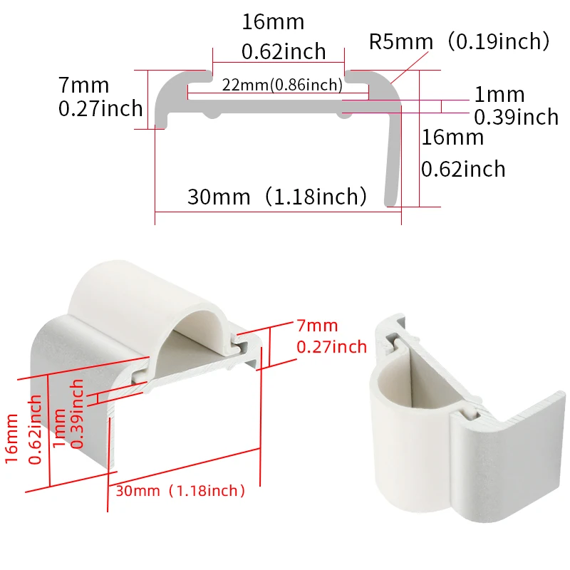 Tytxrv Cabinet Fillet Profile Edging Transition Strip Toilet Profile ...