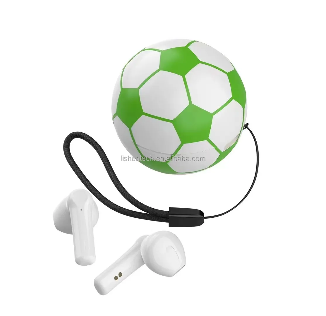 Football Shape TWS Earbuds Wireless Earphones with Microphone for Promotion Gift