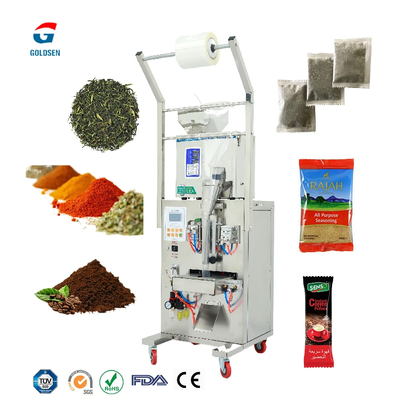 VFFS Multi-functiont Small Milk Powder Sachet Vertical Tea Bag Powder Pouch Automatic Packing Machine Price for Small Business