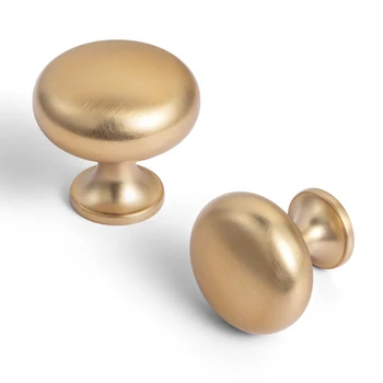 Goo-Ki Furniture Hardware  Champagne Bronze Round Knobs Eco-Friendly Kitchen Cabinet Pulls for Bedroom Dinning Improvement