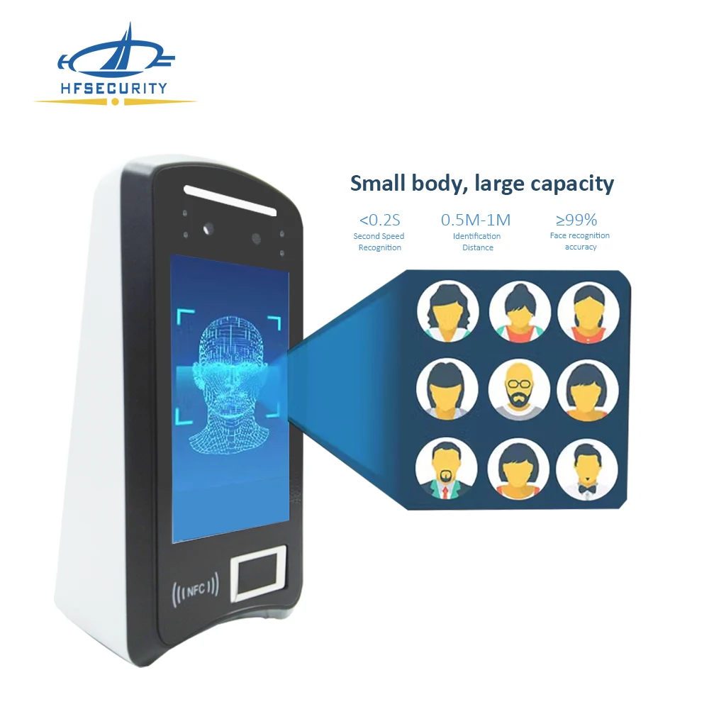 2023 HFSecurity X05 Time Attendance 4G Wifi Identification Turnstile Face Recognition  Biometric Access Control