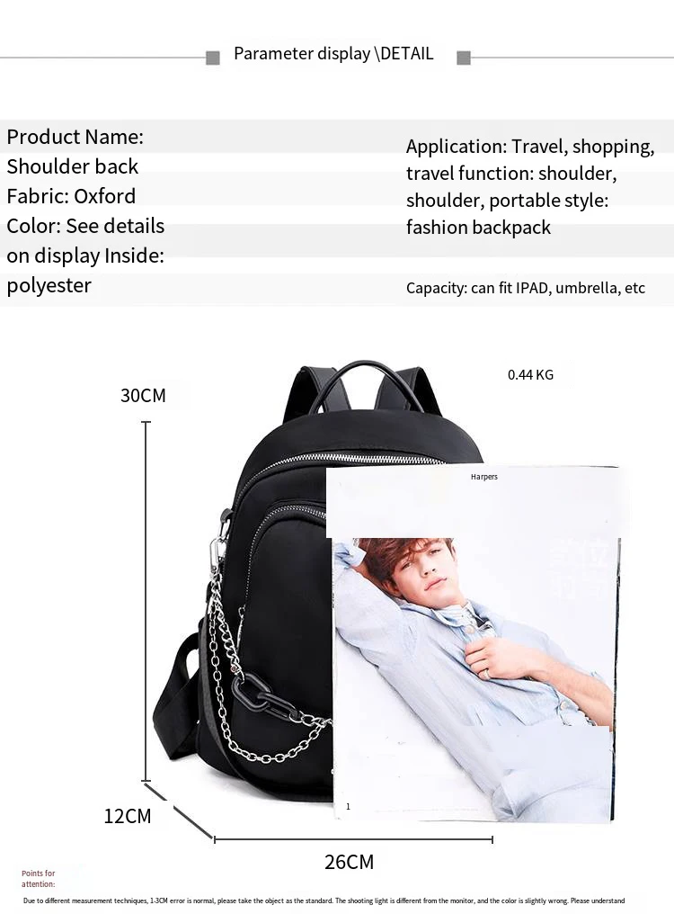 New Arrival Oxford Backpack For Women 2022 Hot Style Korean Joker Fashion Travel Backpack Casual School Bag