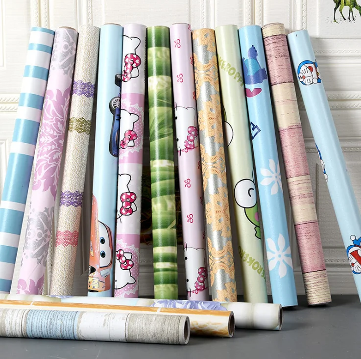 Фабрика Китая самоклеющиеся обои рулон ПВХ контактная бумага мрамор дерево покрытие стен пленка клейкие наклейки