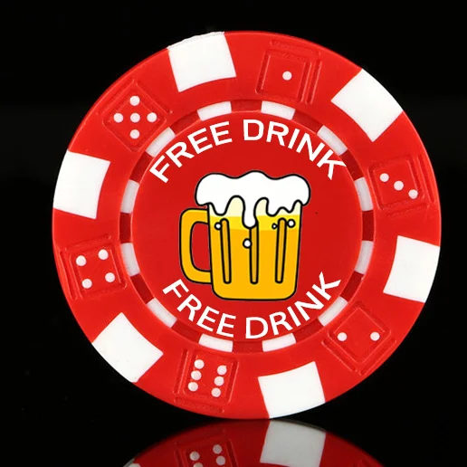 Custom Sublimation Logo Card Game Plastic ABS Restaurants or BAR Button Marker Personalized Beer or Drink Tokens Poker Chip