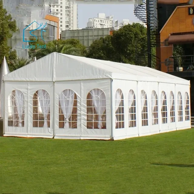 Commercial 6x12m White Aluminum PVC Small Outdoor Wedding Event Tent for Party 50 Seat