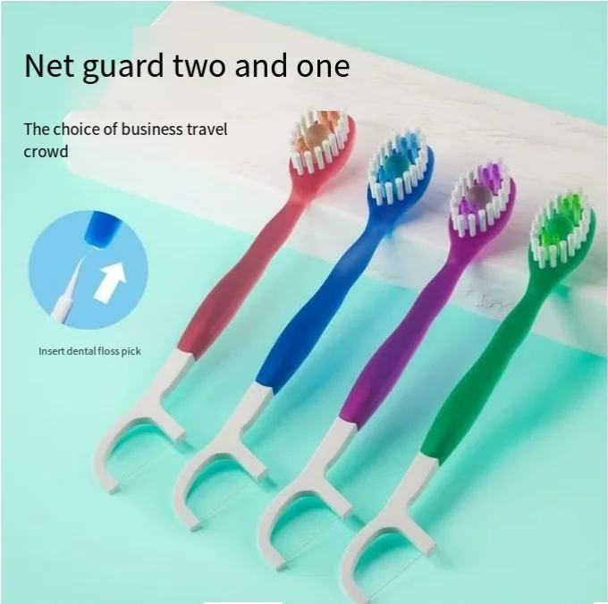 RTS Convenient Mini-Line Cleaning Brushes Disposable Mini-Bang Combination Toothbrush Business Travel Made of Durable Silicone