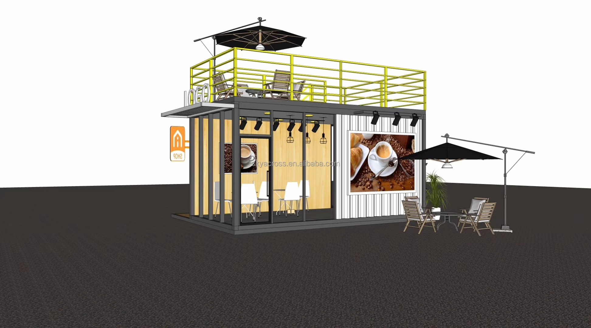 Source Custom Made Mini Outdoor Booth Pop Up Shipping Container for Coffee  Shop Bar on m.