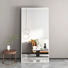 Household Rectangular Aluminum Alloy Framed Decorative Body Dressing  Floor Mirror Standing For Living Room