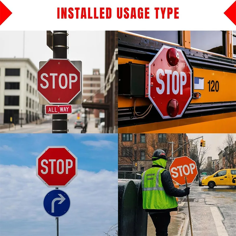 Octagon Prismatic Engineer Grade Reflective Sheeting Rust Free Aluminum for Road Stop Warning Traffic Signs