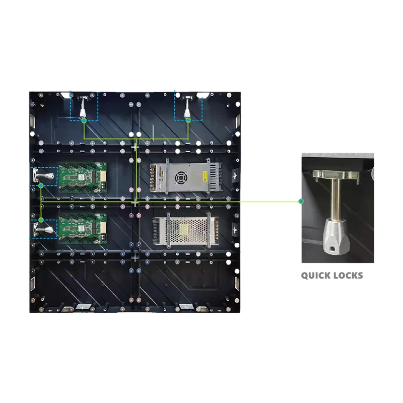 Ultra HD Indoor P1.6 Led Display Screen Panels 640*640 Empty Cabinet for 320*160 Modules details