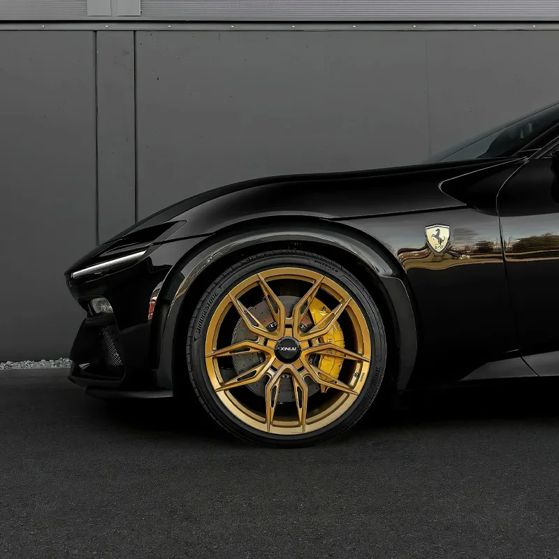 XINLAI 1 Piece Custom Forged Racing Car Gold Wheels 5x120 5x112 Car Alloy Rim for porsche audi Mercedes Amg Gt Lamborghini - Image 1