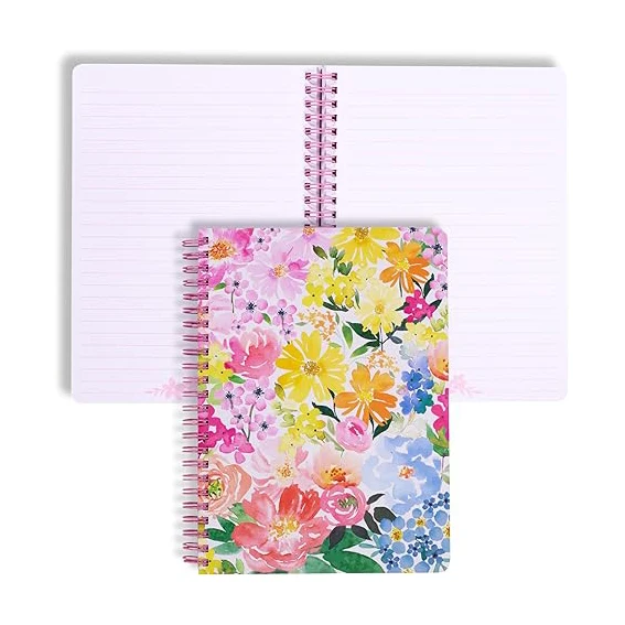 စိတ်ကြိုက် Logo Eco-Friendly A5 Notebook Fabric Cover Spiral Office Diary Journal စာအုပ်