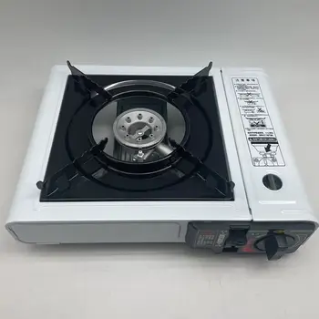 Carthizer Portable Outdoor Gas Stove Windproof Hot Pot BBQ Stove Split for Camping Picnics Made Metal Steel Uses Butane