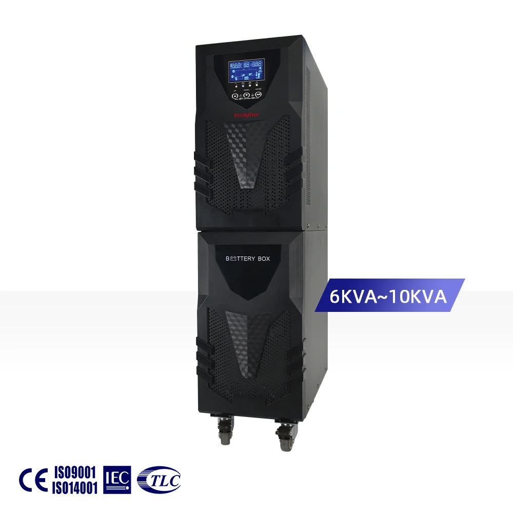 Techfine 110v/220v 6kva 6kw pure sine wave online ups