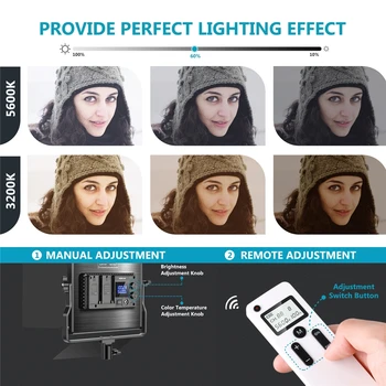 Neewer 2-PackAdvanced660LED Panel Video Light Kit Photography Dimmable2.4GWireless Remote Control for Studio Shooting detail image