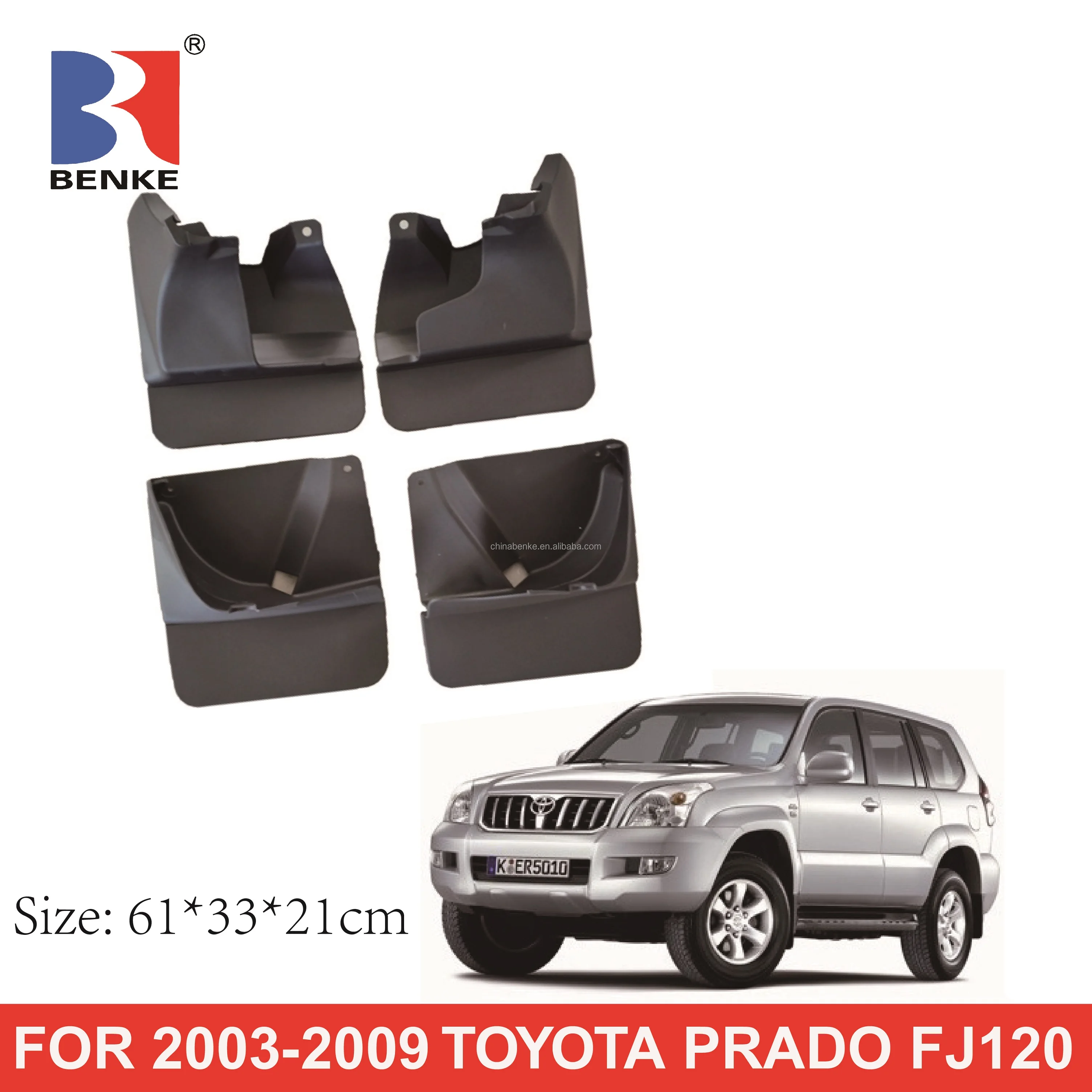 Garde-boue Caoutchouc Pour Toyota Land Cruiser Prado J120/J150/FJ - Lot De 4