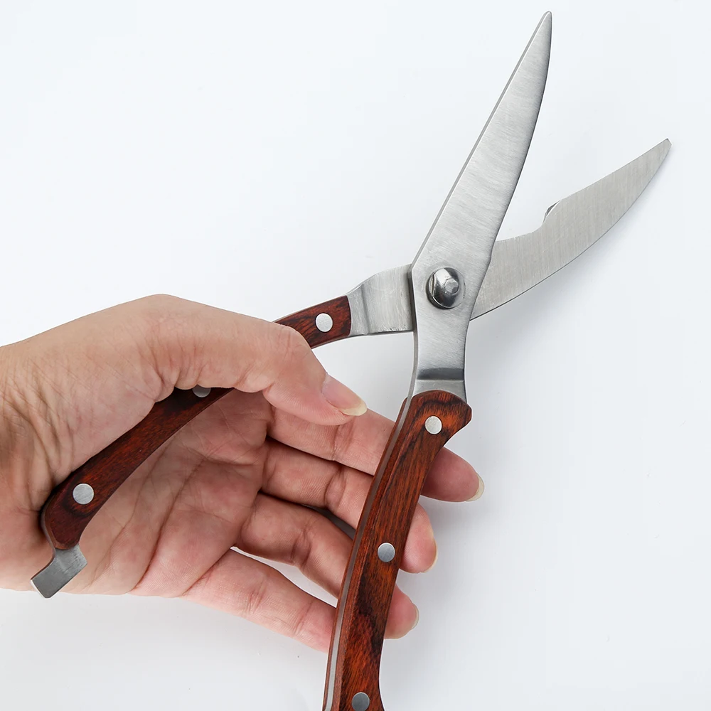 Spring Loaded Stainless Steel Scissors Heavy Duty Kitchen Scissors Poultry and Bone Shears