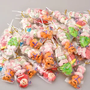 Cartoon  Christmas Lollipops Coated Marshmallow Skewers Fruity Flavor Cute Children's Holiday Snack Gifts Box
