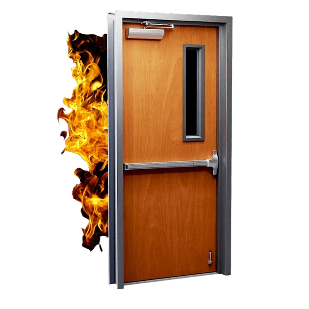 Modern Simple Design Turkish Style Wooden Finish Steel Door and Flush Metal Doors Wooden Grain Finish Security Fire Door