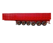 High Box Side Dump Semi-Trailer Tipping over Trailers Operation Side Tipper Dump Gravel Steel Material