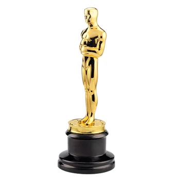 Stunning Oscar award trophies 34CM gold metal person Oscar Award cup with gift box for decor fast delivery