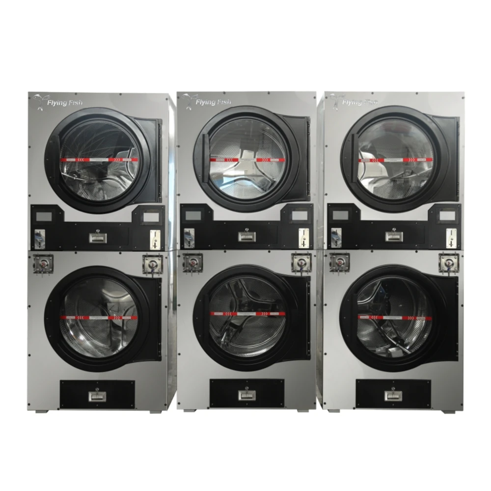 Commercial Laundromat Stack Washing Machine and Dryer Laundry Washer and Dryer Equipment