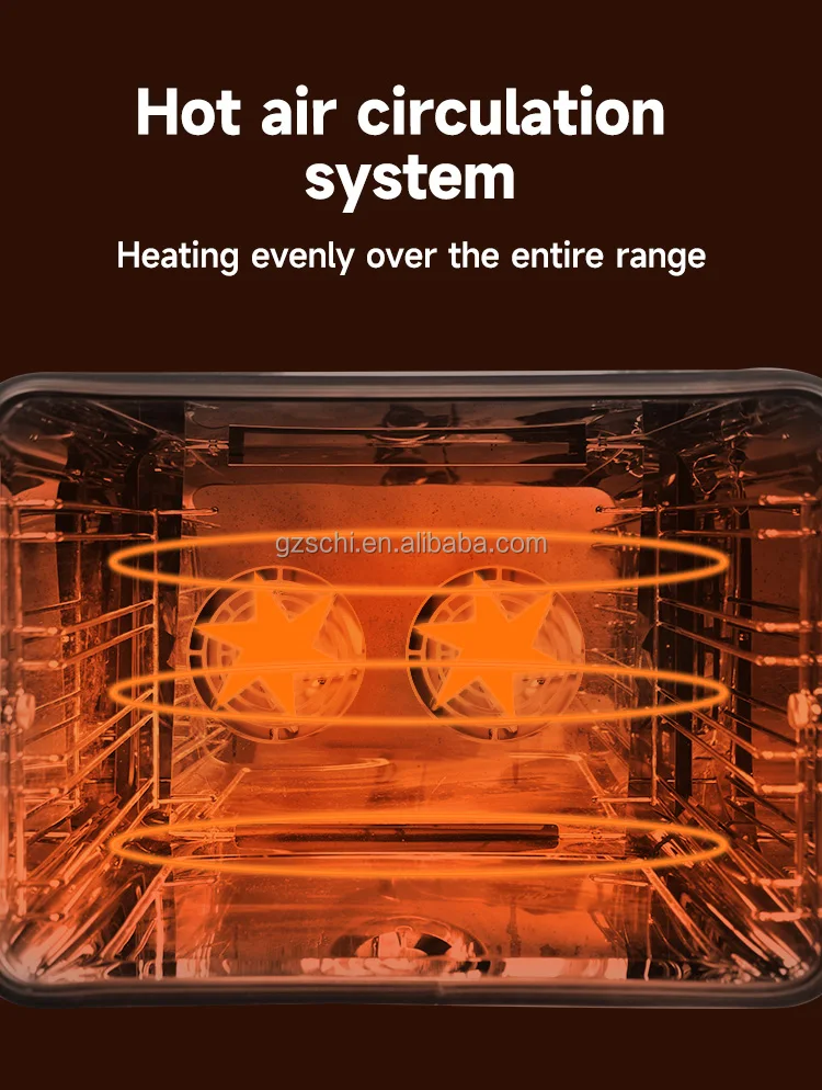 Ce Approved Electric Multifunctional Pizza Oven Hot Air Convection