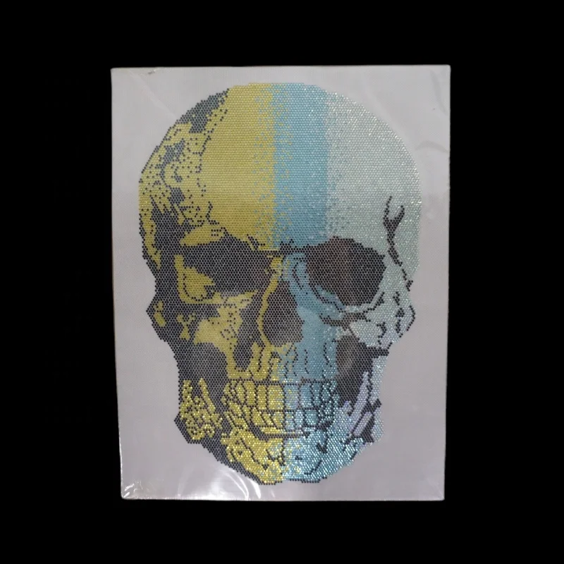 Factory wholesale ready to ship bee design iron on rhinestone transfer motif custom rhinestone heat transfer