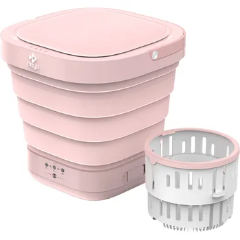 moyu mini portable bucket washer foldable machine xpb08 f2 pink