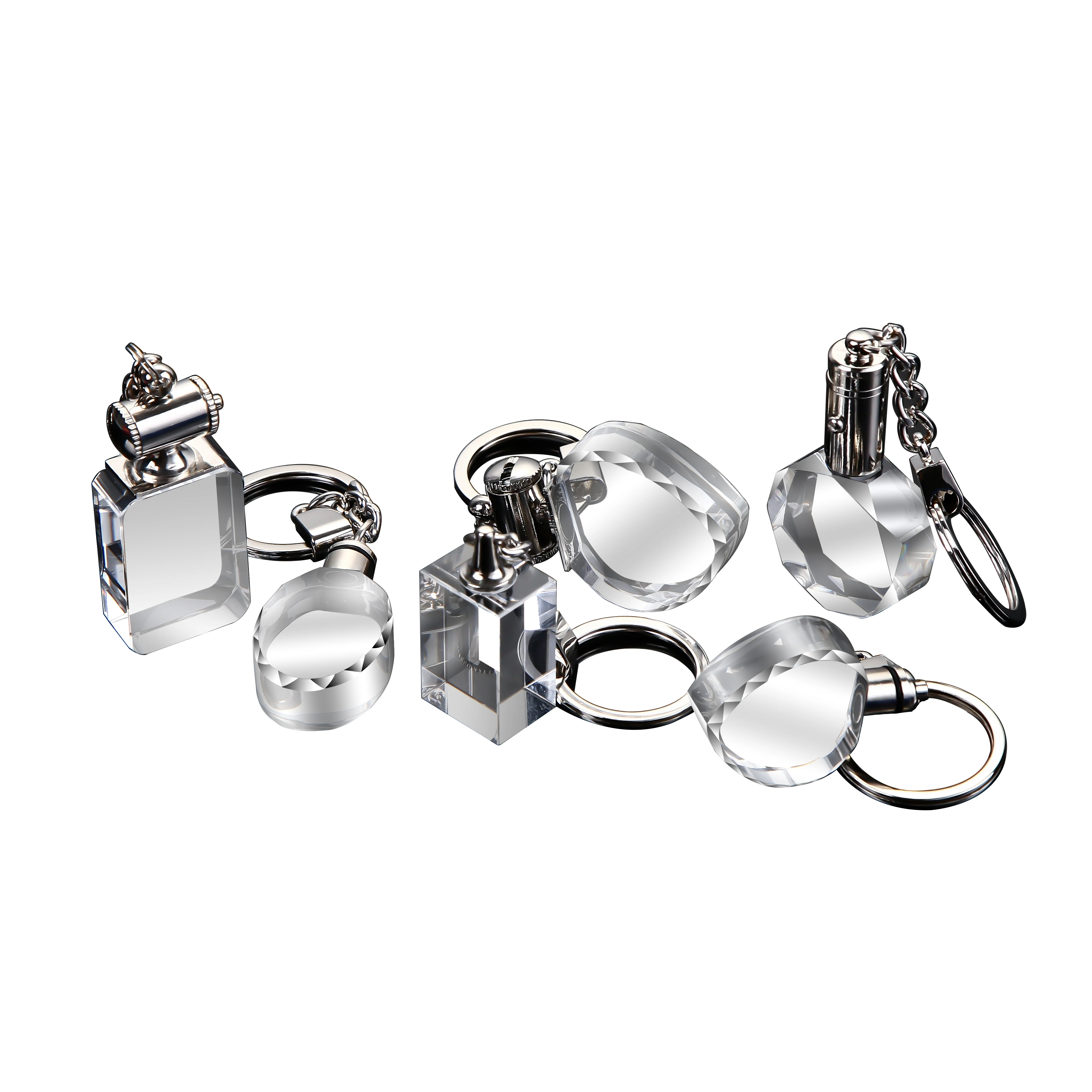 Индивидуальный дизайн, доступно несколько типов, 3D лазерная гравировка, чистый кристалл, светодиодный брелок