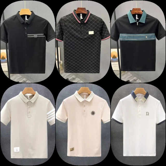 Men's autumn high quality new custom Golf t-shirt double-sided ironing brushed long-sleeved polo shirt for men