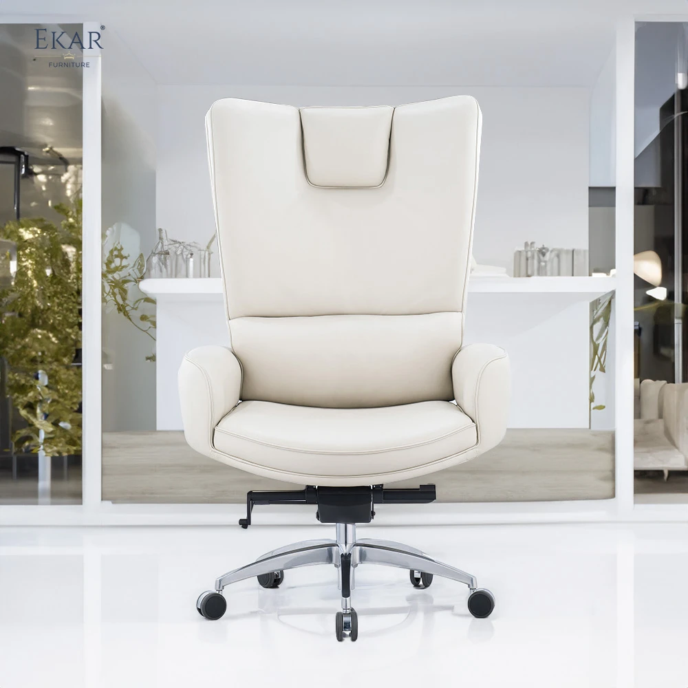 Premium Italian Top-Grain Leather Adjustable Office Chair manufacture