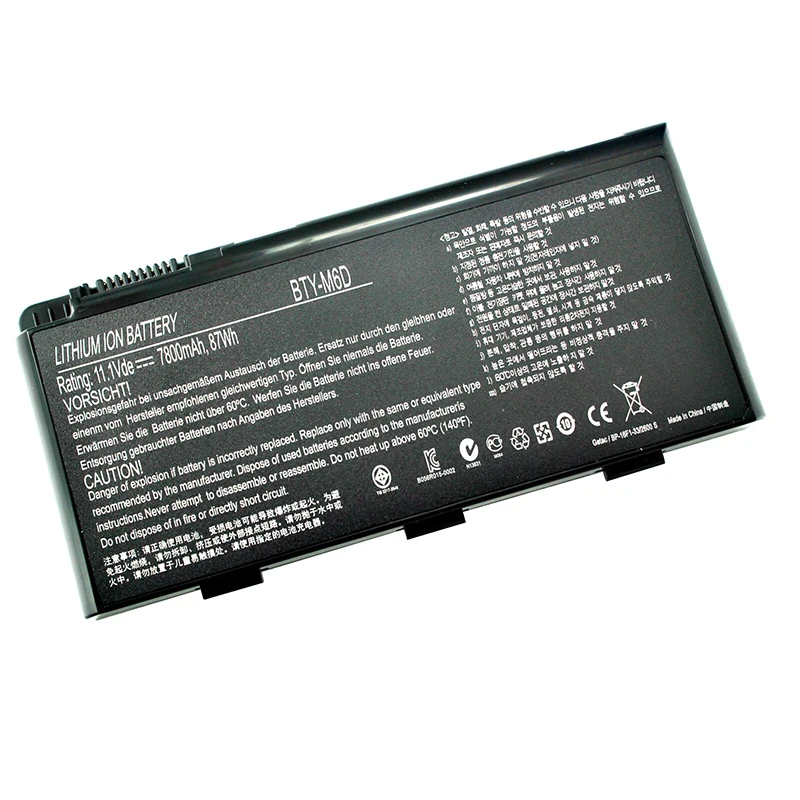 Best Laptop For Msi Original Battery Bty-m6d 11.1v 7800mah Capacity For Msi Gt780dx Gx660 Gt70 Gx680 Battery 11.1v 7800mah - Buy Laptop For Battery Msi Gt780dx Product on Alibaba.com
