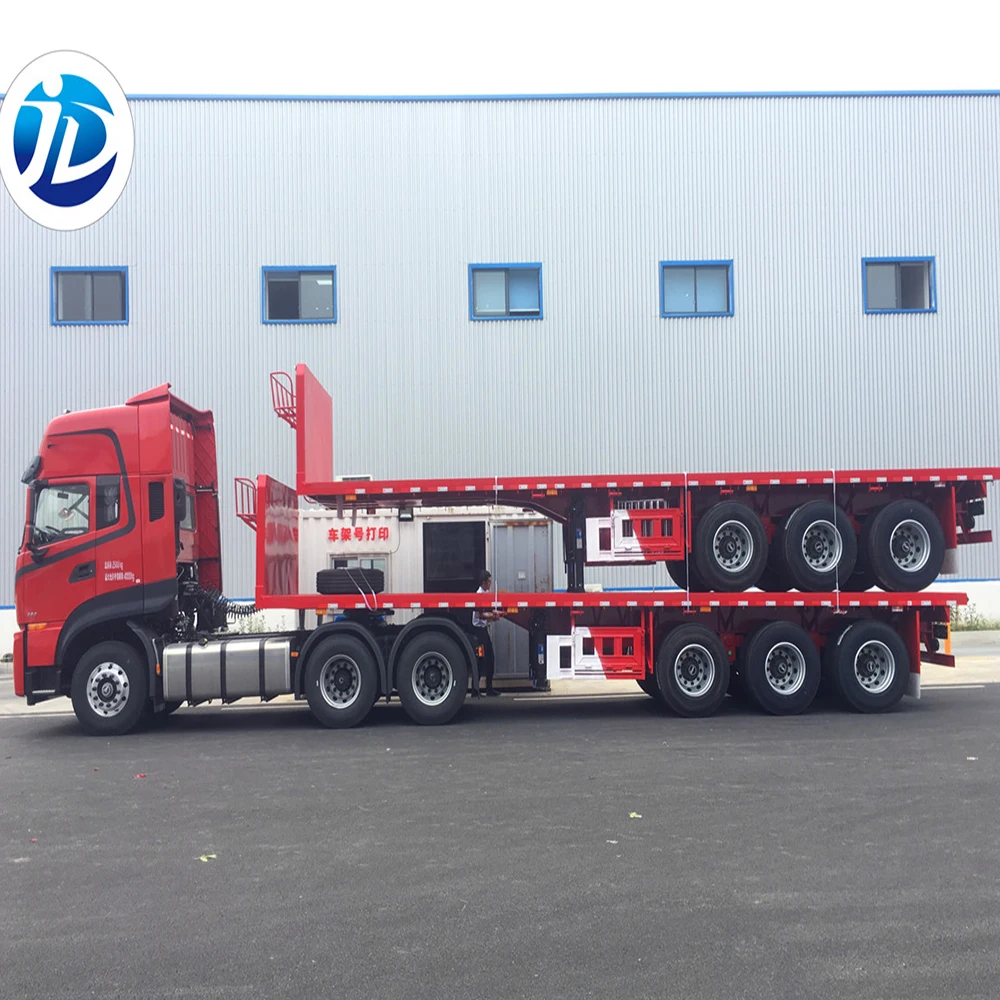 Oyjd Truck Mature Process Flatbed Trailer With Outrigger 20 Ton