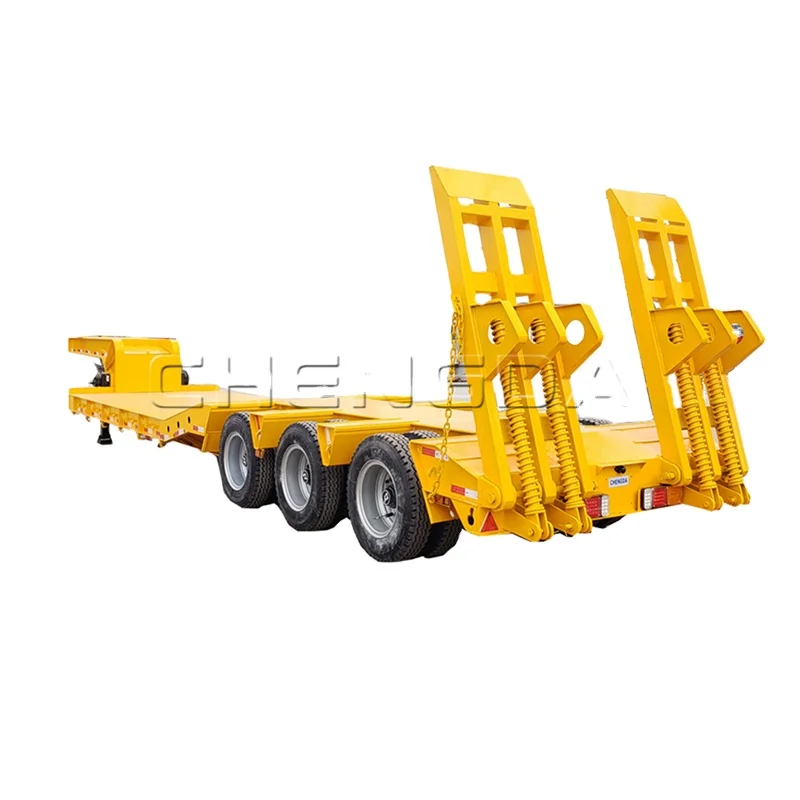 Factory Direct Price Used 3 Axles 4 Axles Low Bed Truck Trailer for Sale