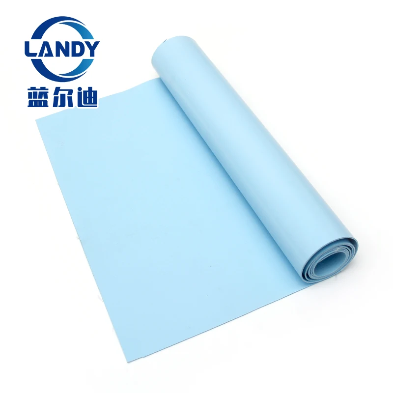 Landy 1.8*25m Rectangle Beaded PVC Pool Liner 1.5mm Thick Anti-Slip UV Resistant Durable Blue Swimming Pool Liners Pools