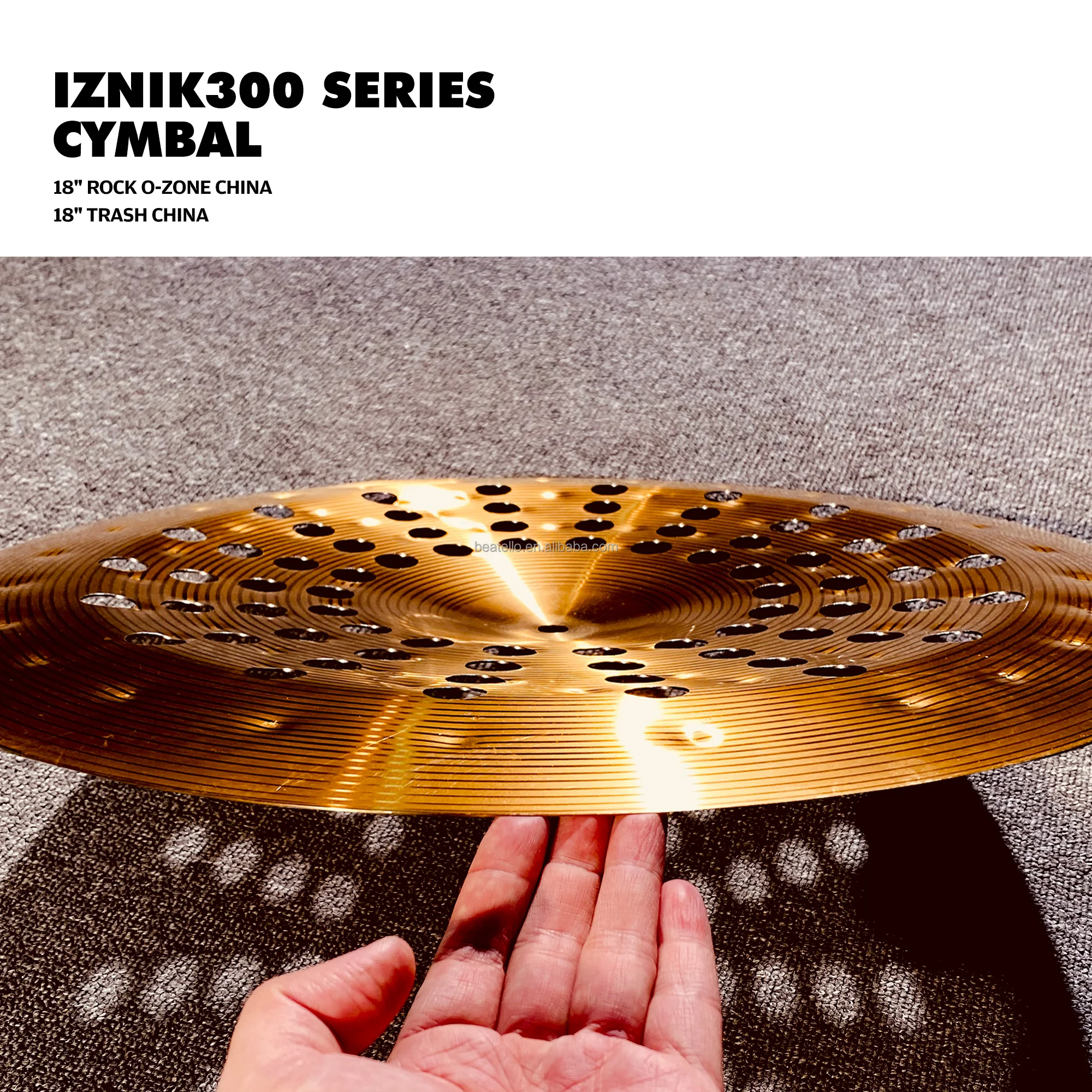 IZINK OEM Handmade 18 Inch Rock O-Zone Trash China Cymbals