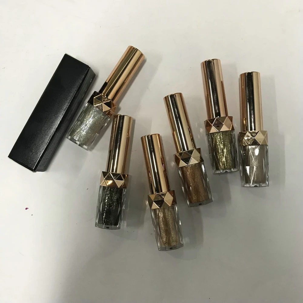 6 видов цветов блестящие жидкие тени для век перламутровый легкий макияж индивидуальная косметика