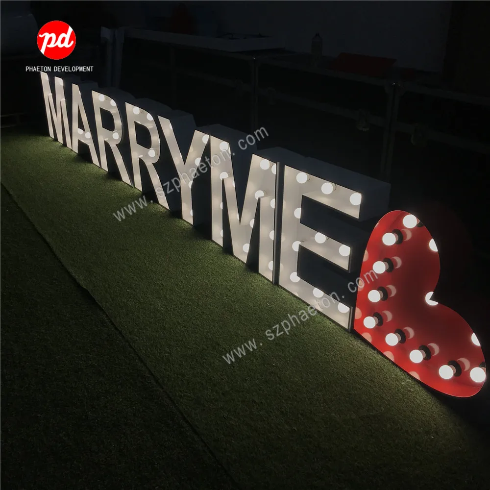 結婚プロポーズ用LED巨大「MARRY ME」「I DO」電光掲示板、結婚式
